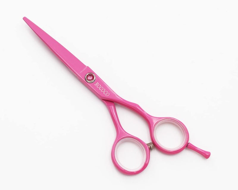 ROCOCO Professional 5.5 inch Pink Salon Hair Cutting Scissors and Hair Thinning Shears with Razor for Female Hairdresser(Pink) - Image 2